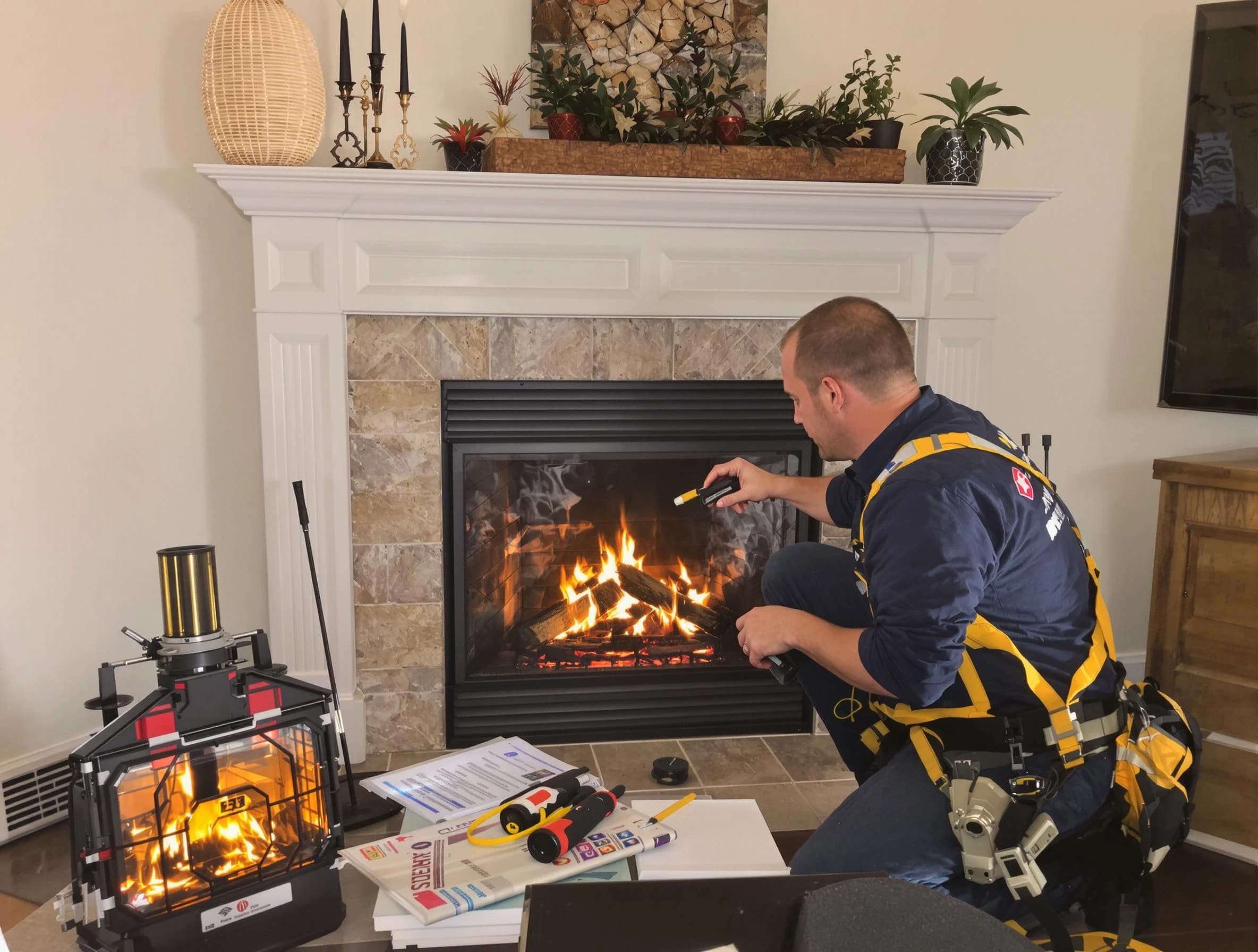 Safety-focused fireplace inspection by Clarkston Chimney Sweep in Clarkston, GA