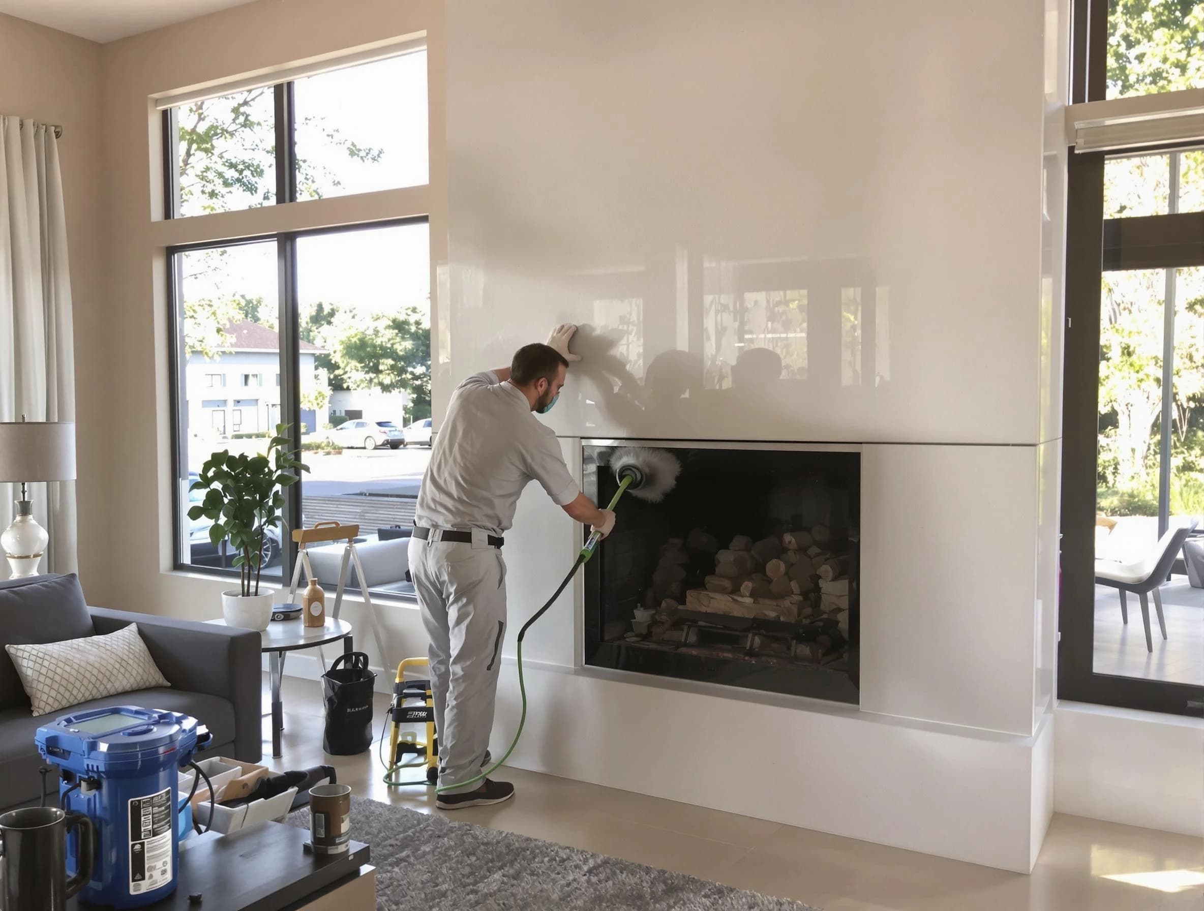 Clarkston Chimney Sweep performing thorough soot removal in Clarkston, GA