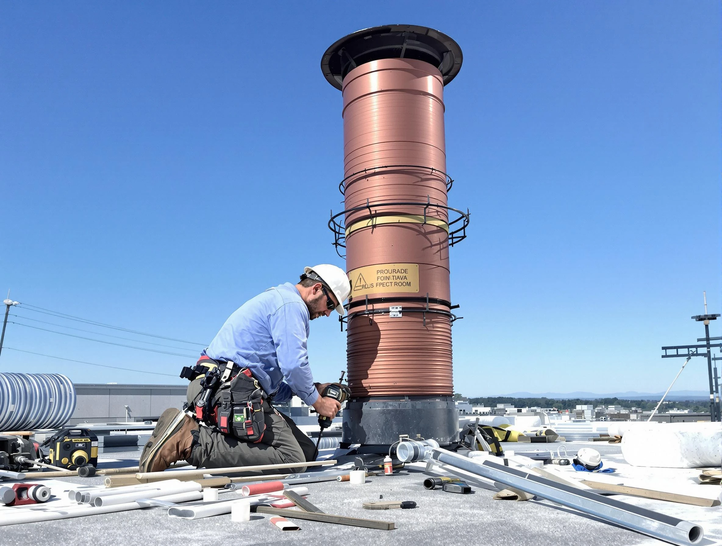 Installed chimney liner by Clarkston Chimney Sweep in Clarkston, GA