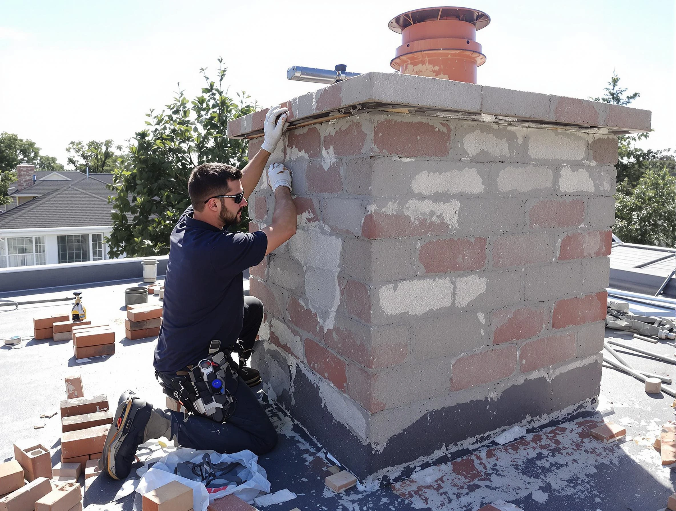 Advanced chimney repair process by Clarkston Chimney Sweep in Clarkston, GA